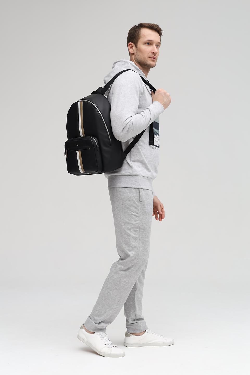 Рюкзак Boss Black с полосами чёрный