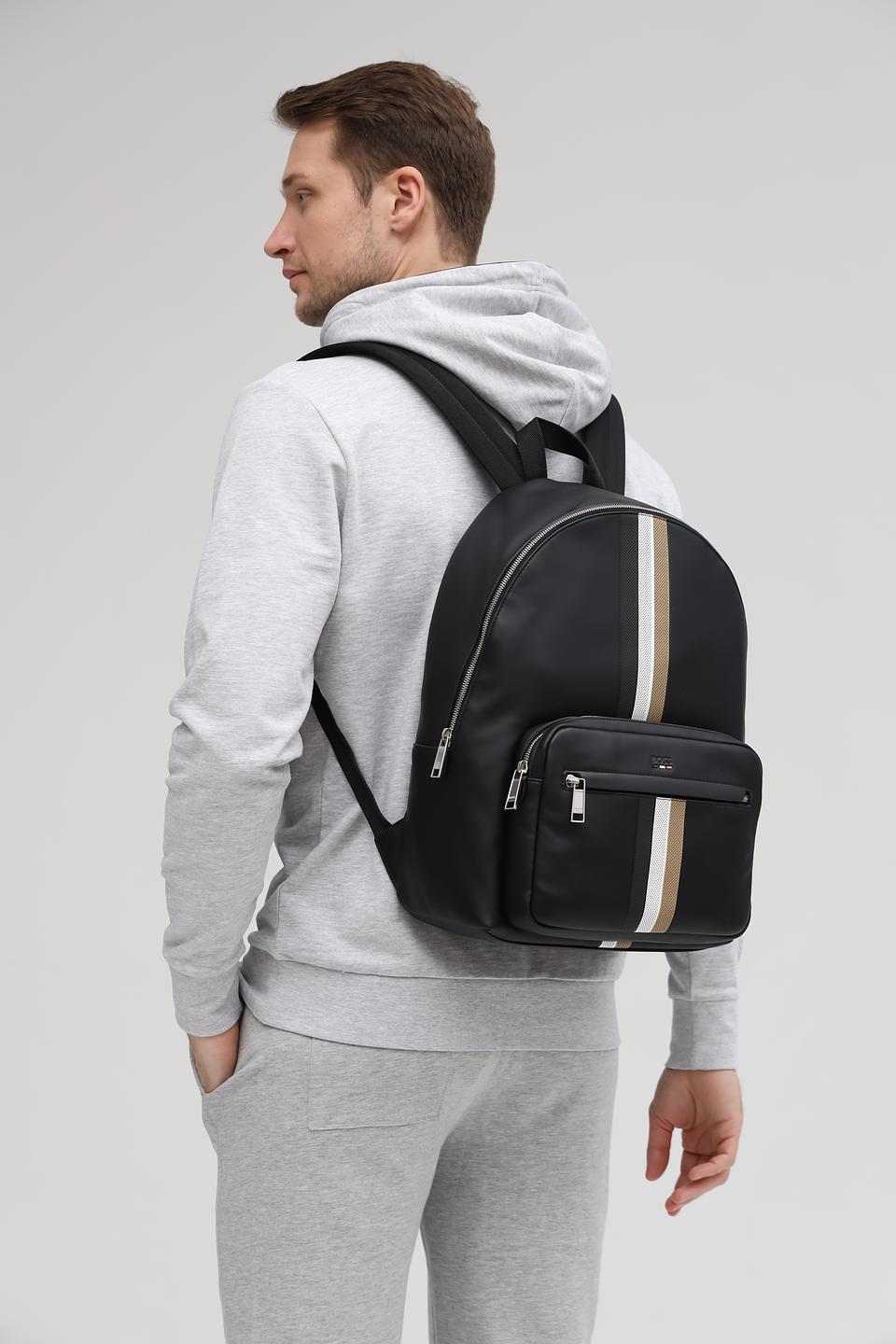 Рюкзак Boss Black с полосами чёрный