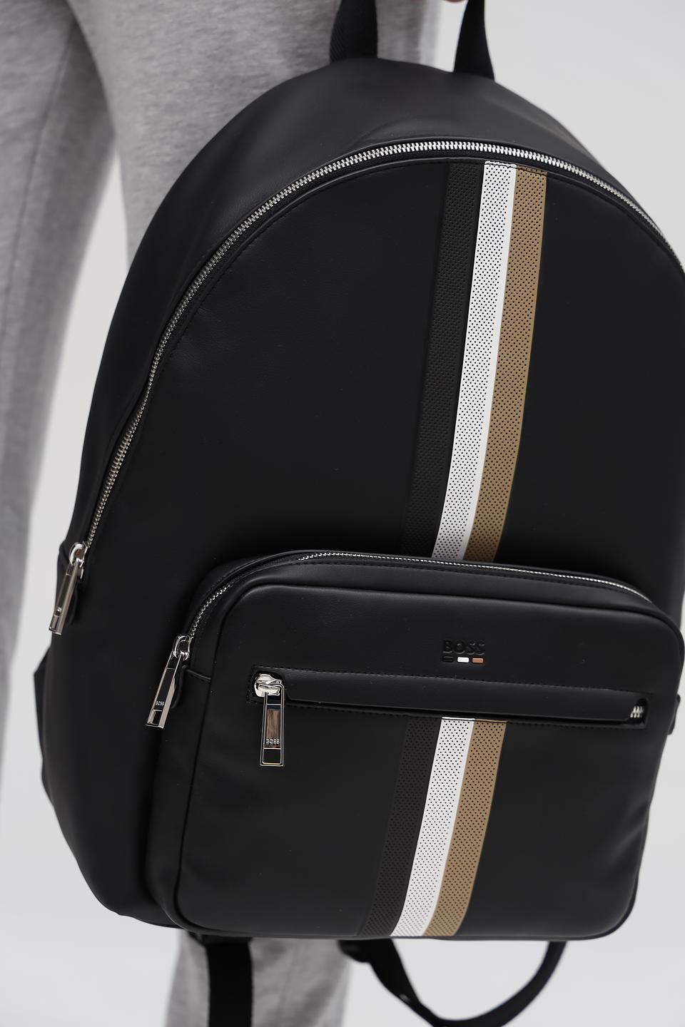 Рюкзак Boss Black с полосами чёрный