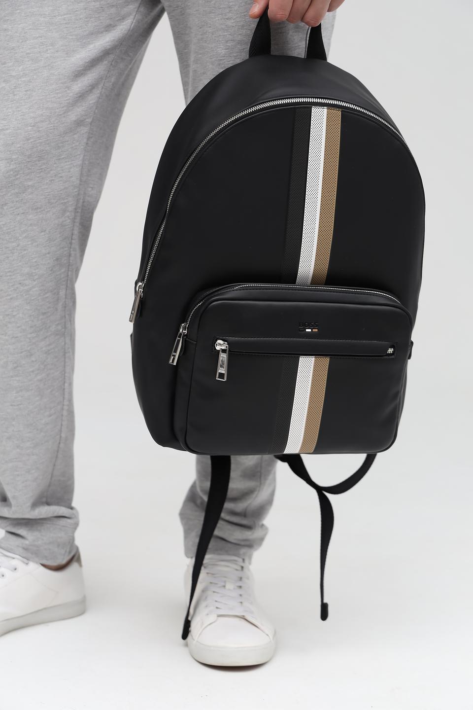 Рюкзак Boss Black с полосами чёрный