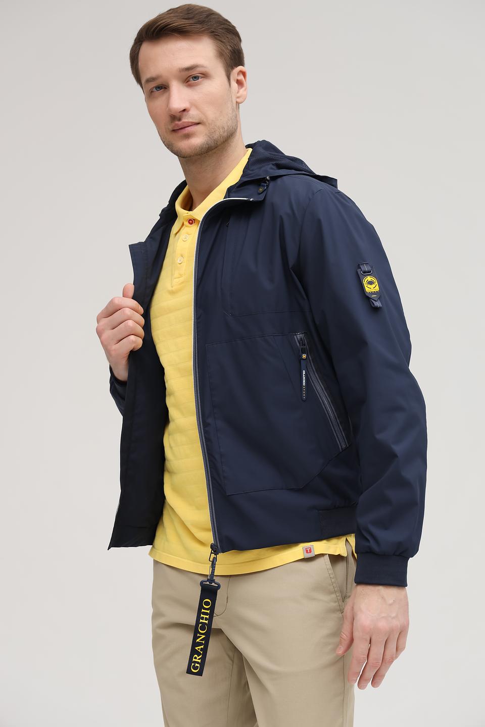 Ветровка Granchio синяя с капюшоном