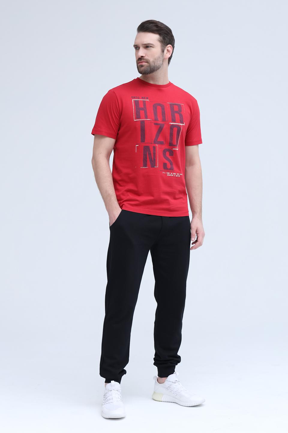 Футболка Lerros красный с принтом