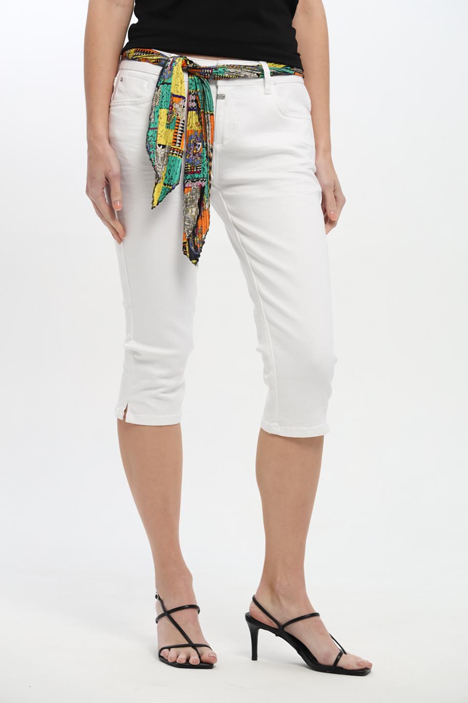 Бриджи Time Zone белые с поясом