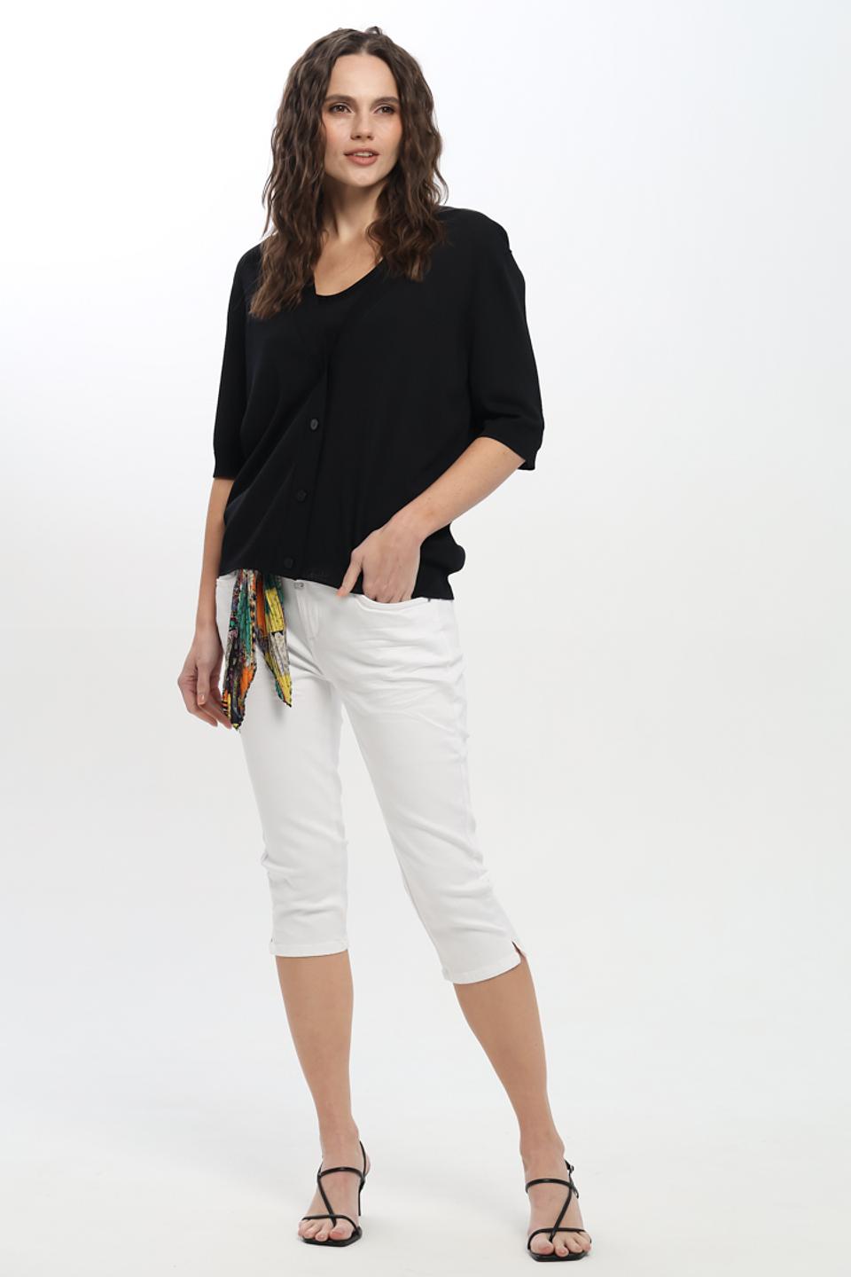 Бриджи Time Zone белые с поясом