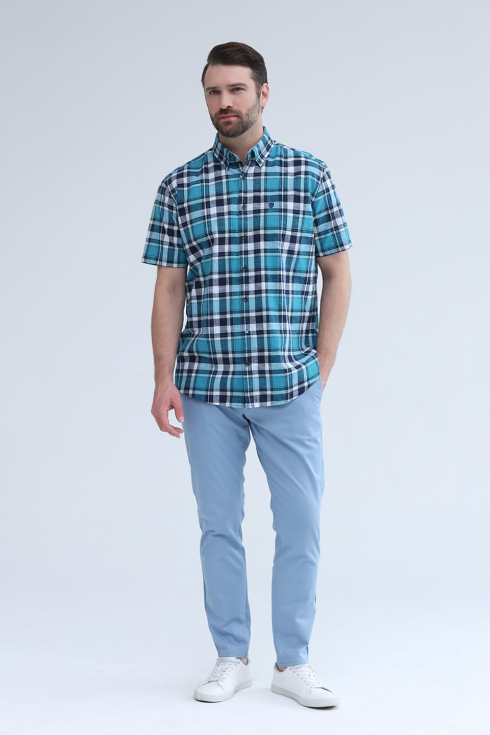 Рубашка кр Basefield в клетку