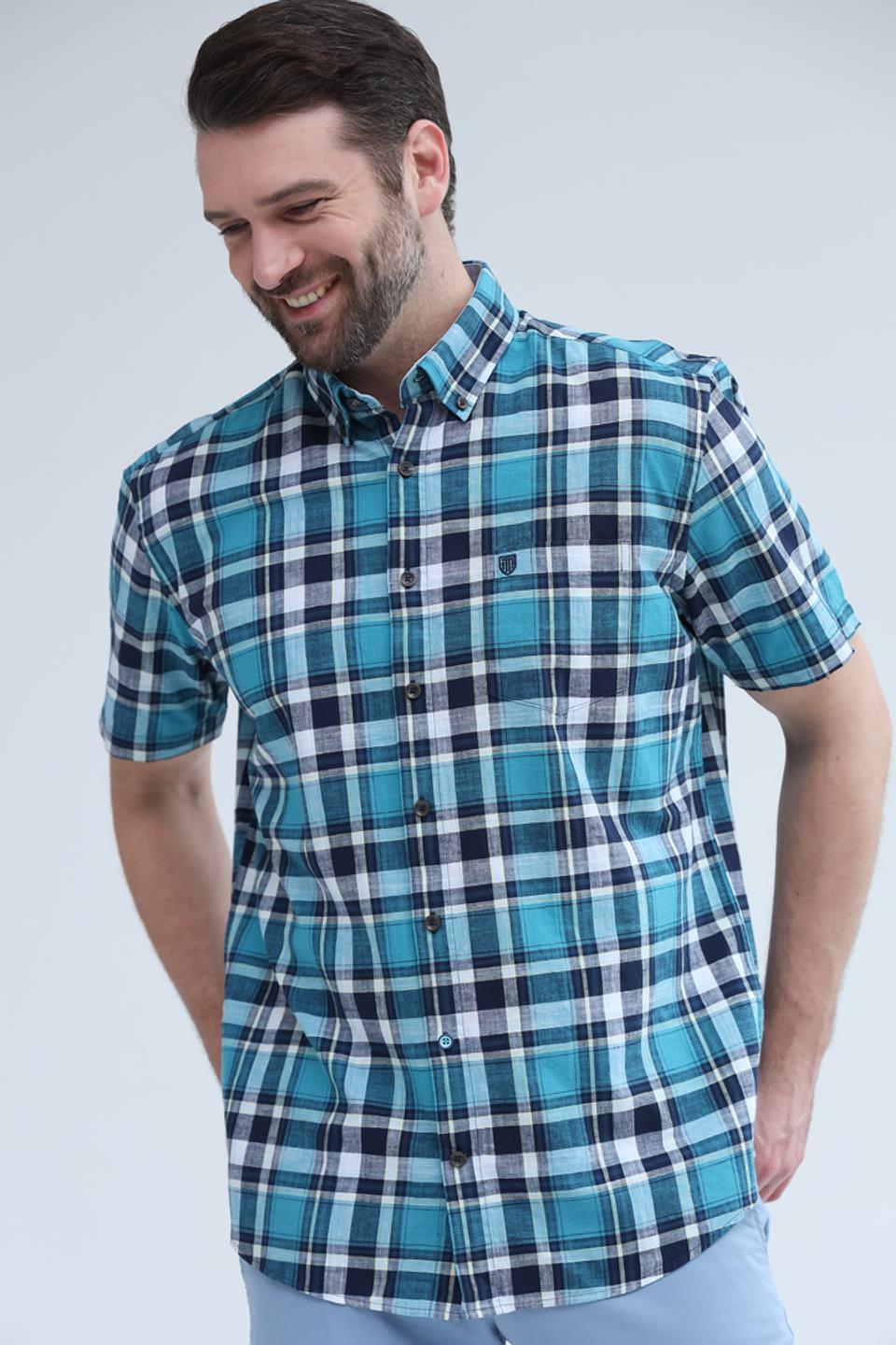 Рубашка кр Basefield в клетку