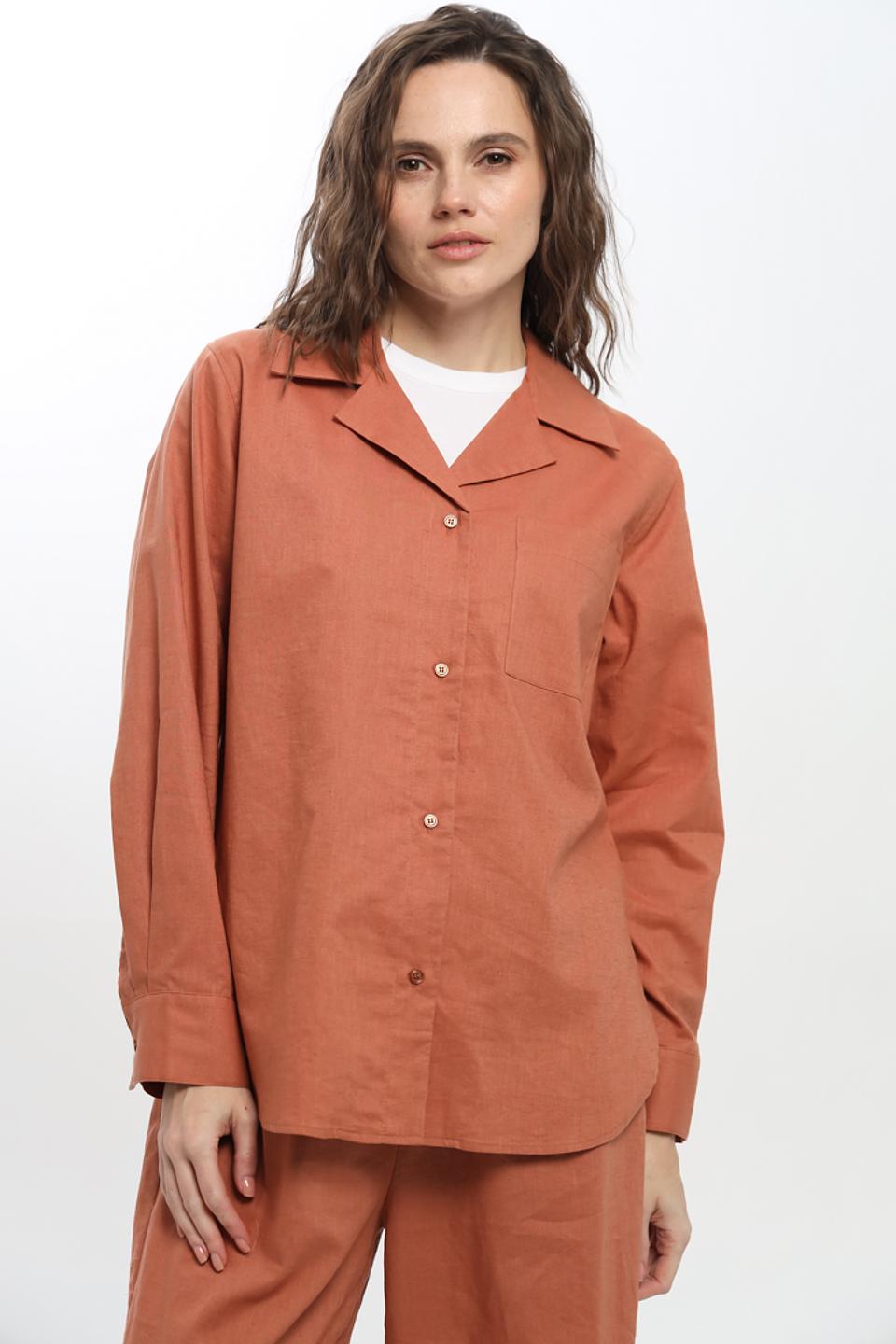 Рубашка UNQ женская терракотовая