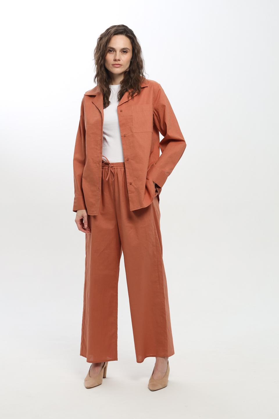 Рубашка UNQ женская терракотовая