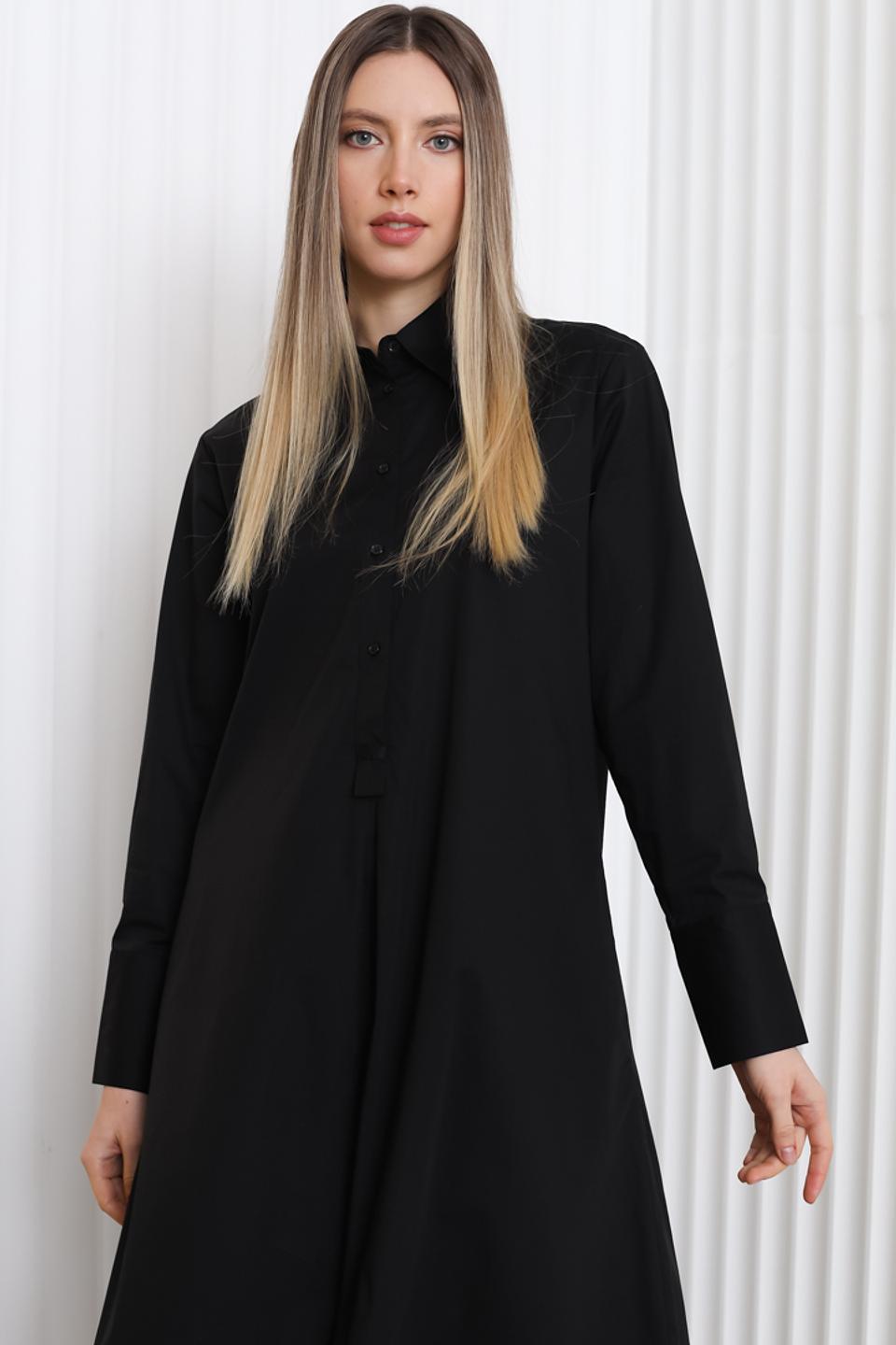 Платье-рубашка UNQ чёрное