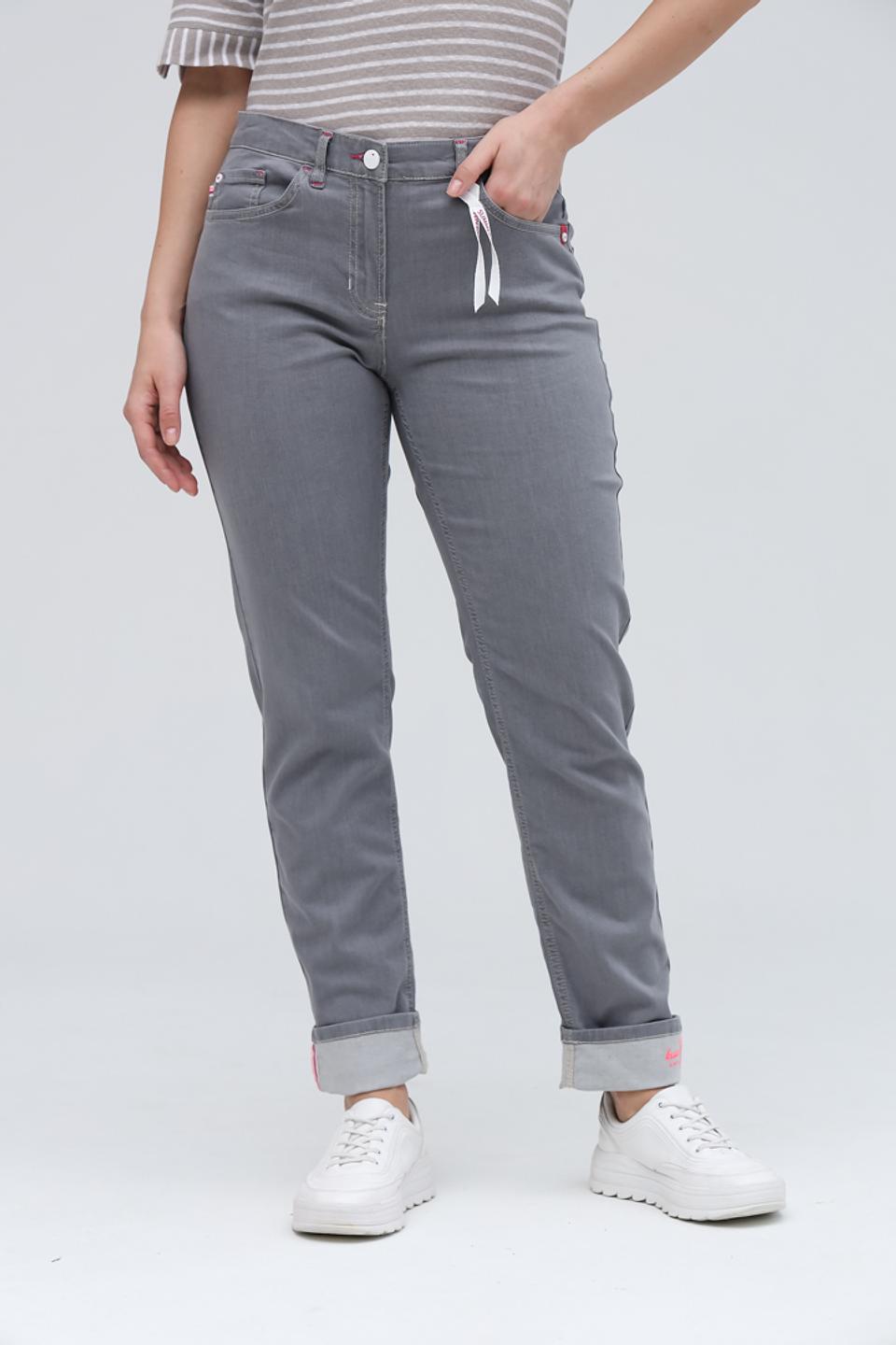 Джинсы Ppep. серые с манжетами