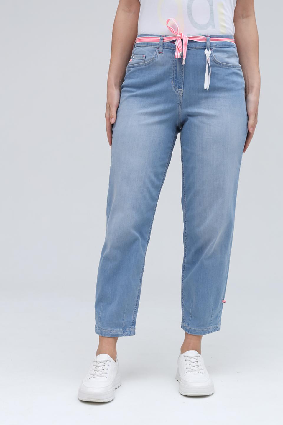 Джинсы Ppep. с завязками голубые
