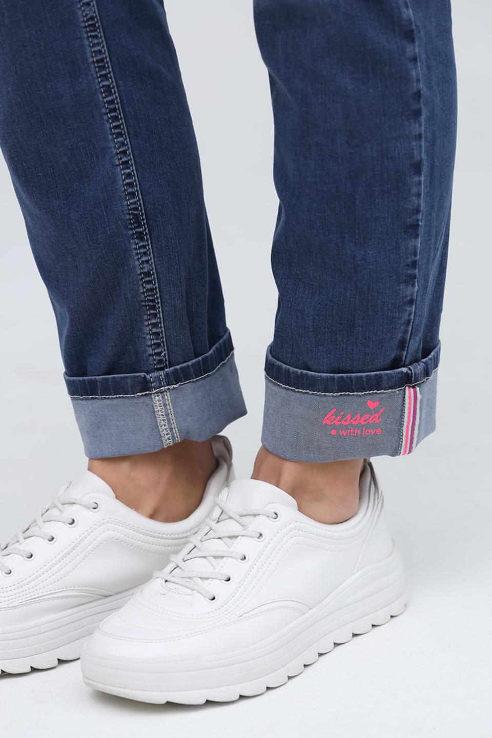 Джинсы Ppep. с манжетами синие