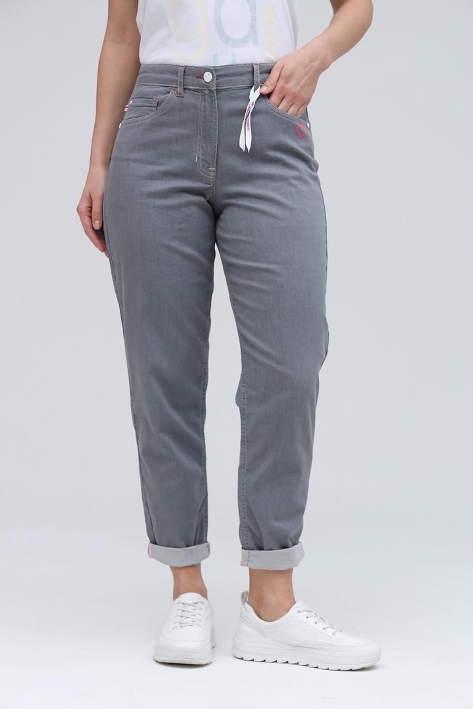 Джинсы Ppep. серые с манжетами