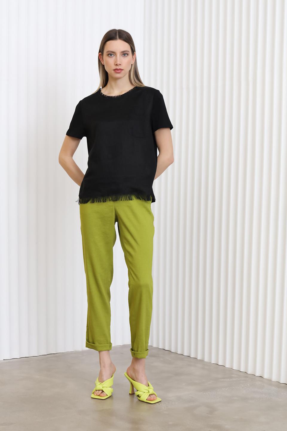 Блуза Marc Cain с бахромой чёрная