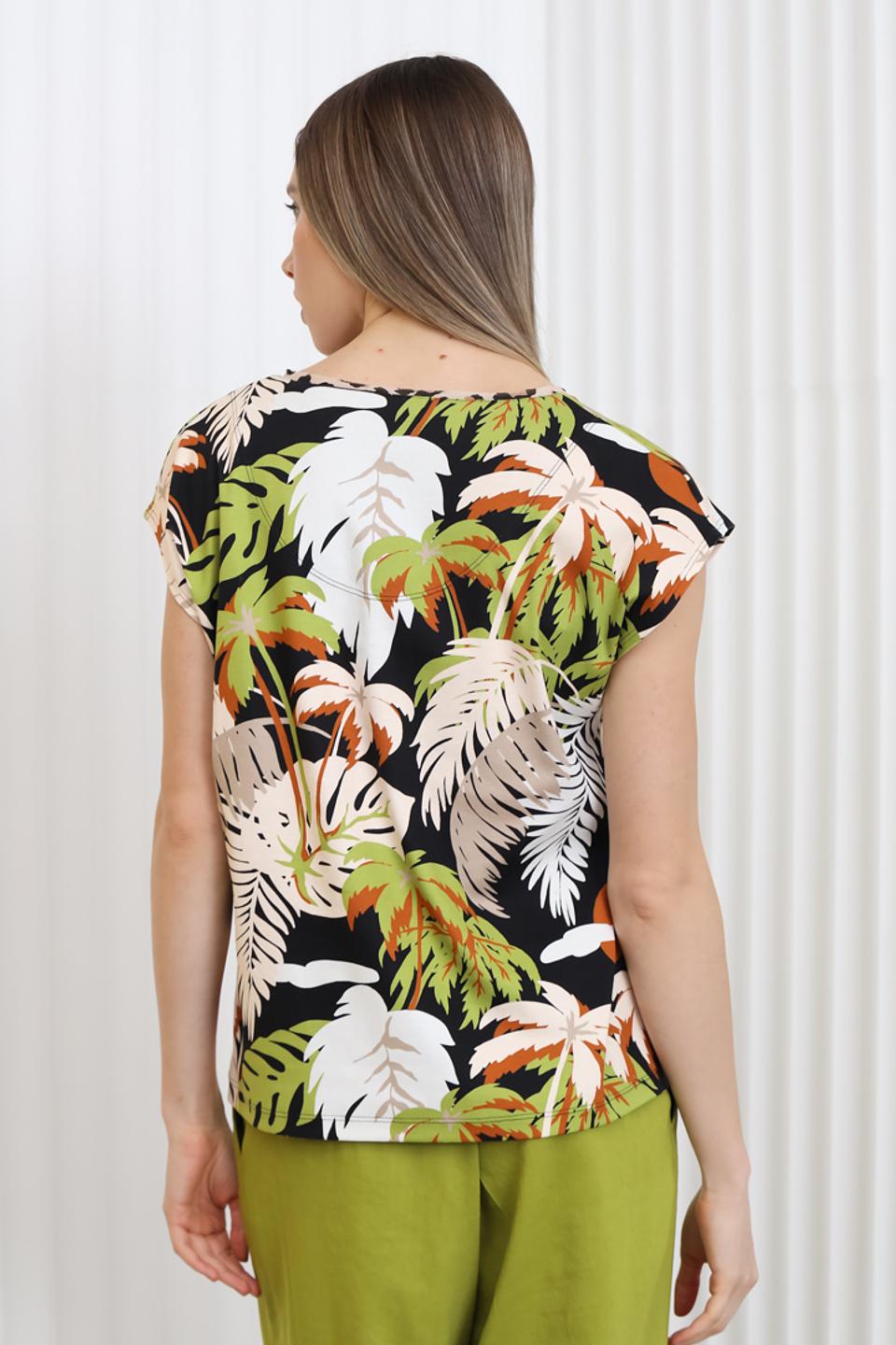 Футболка Marc Cain с тропическим принтом