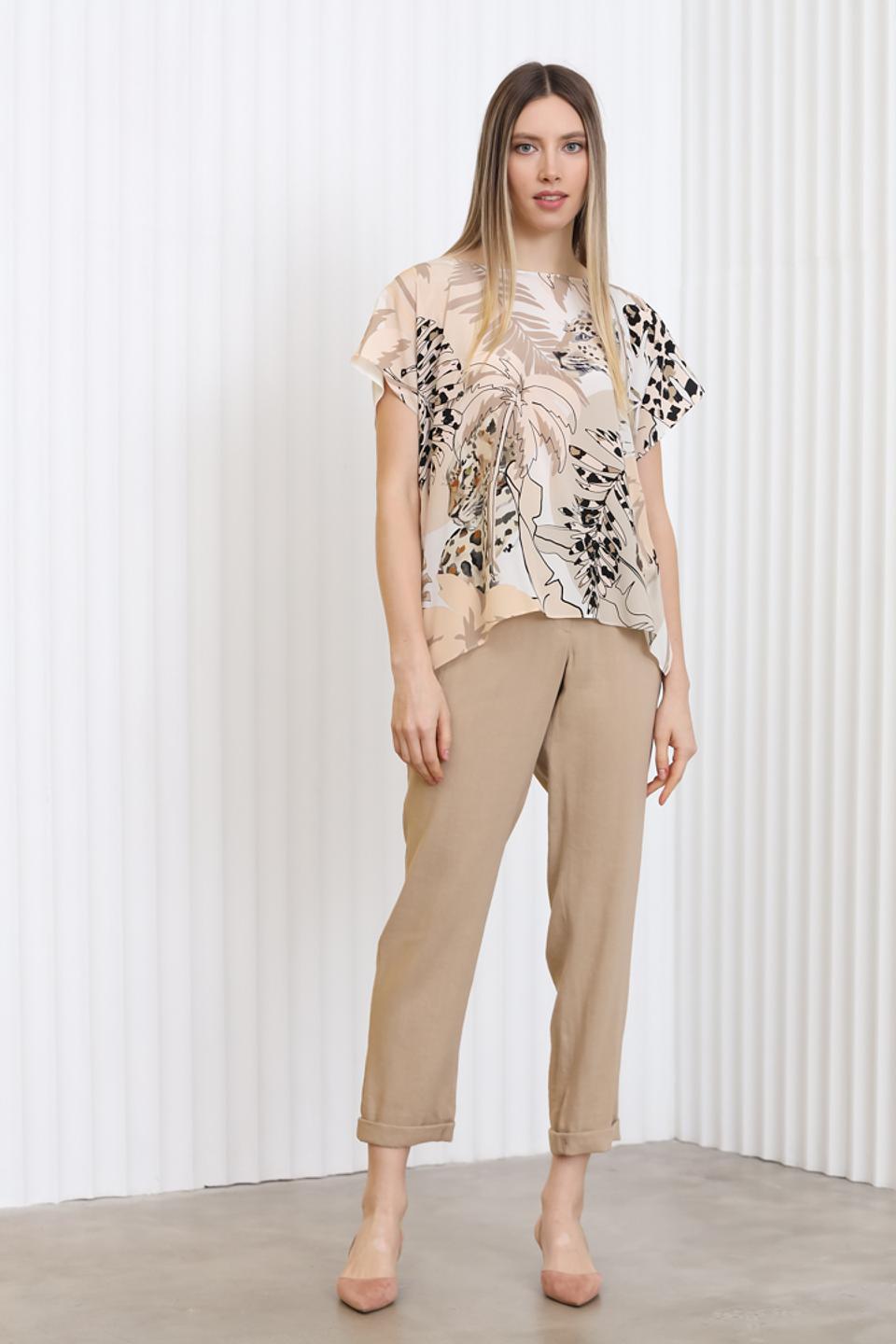 Блуза Marc Cain с принтом бежевый