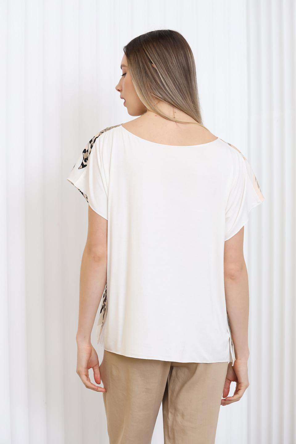 Блуза Marc Cain с принтом бежевый