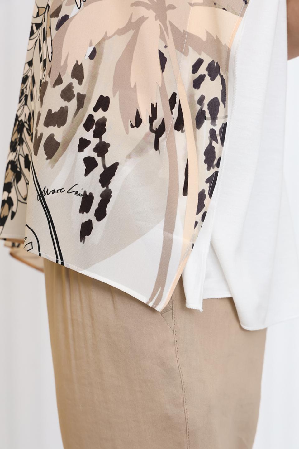 Блуза Marc Cain с принтом бежевый