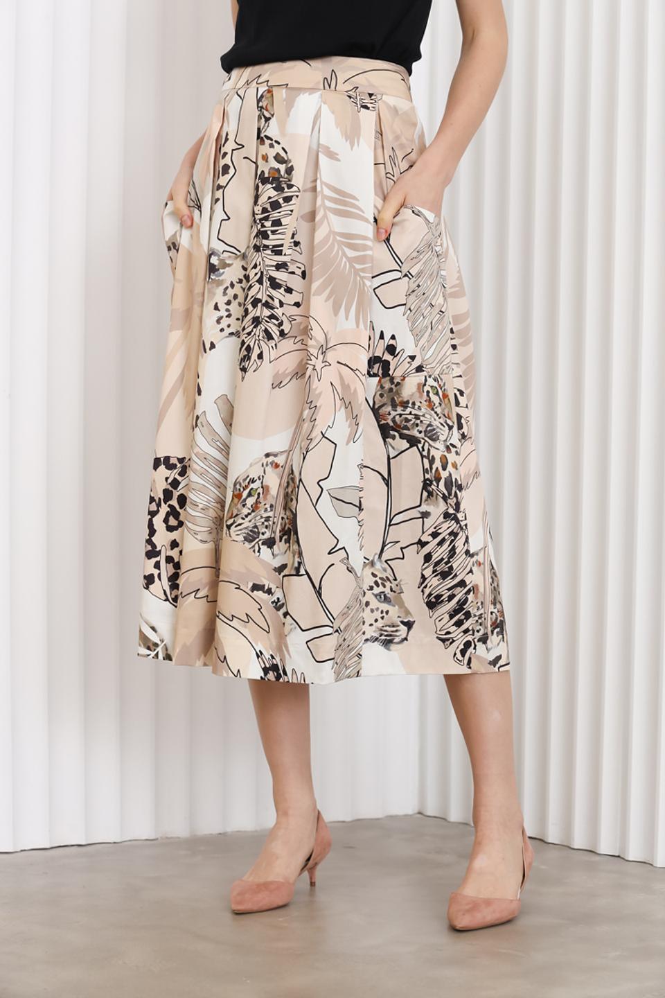 Юбка Marc Cain с принтом бежевый