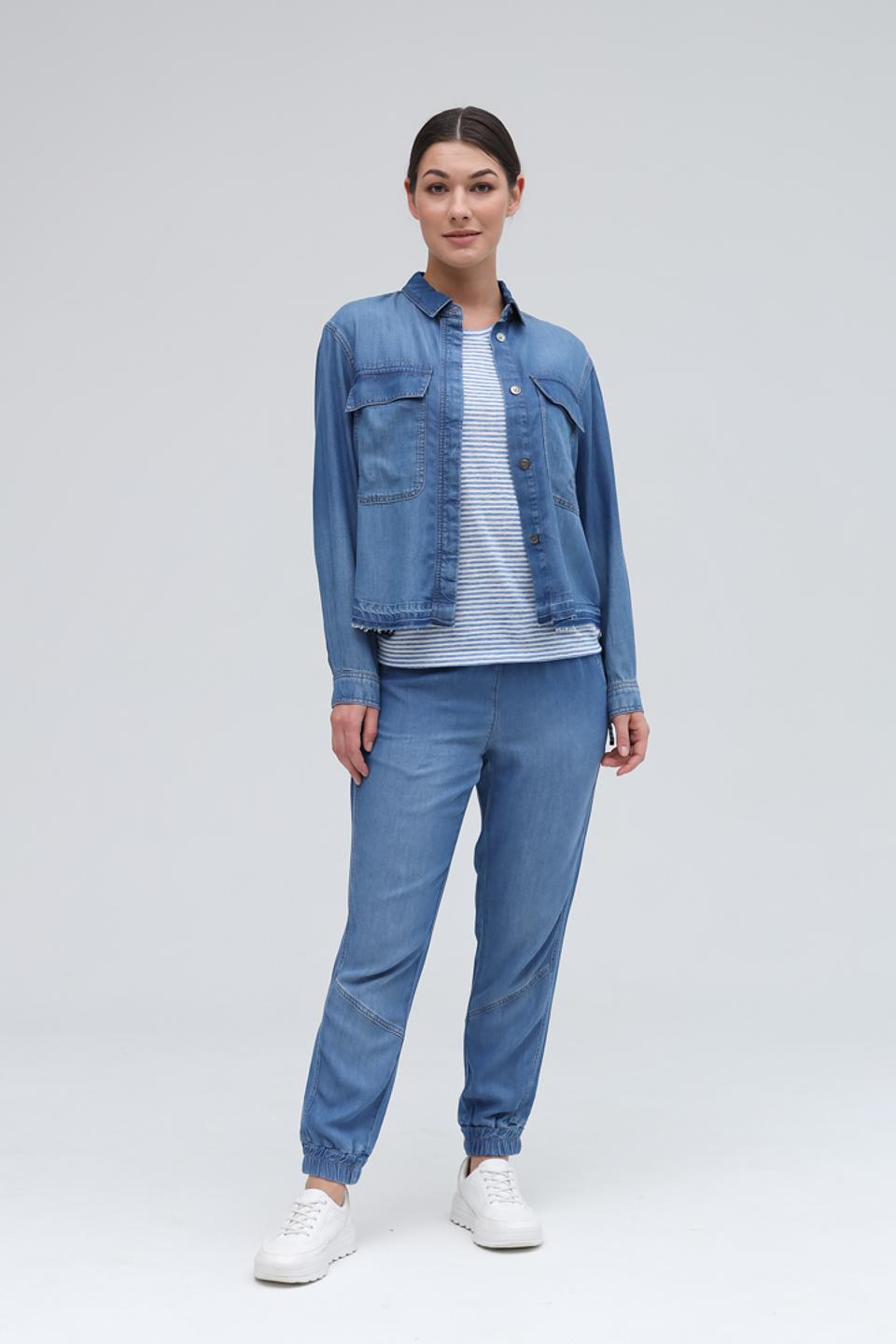 Рубашка Lecomte джинсовая голубая