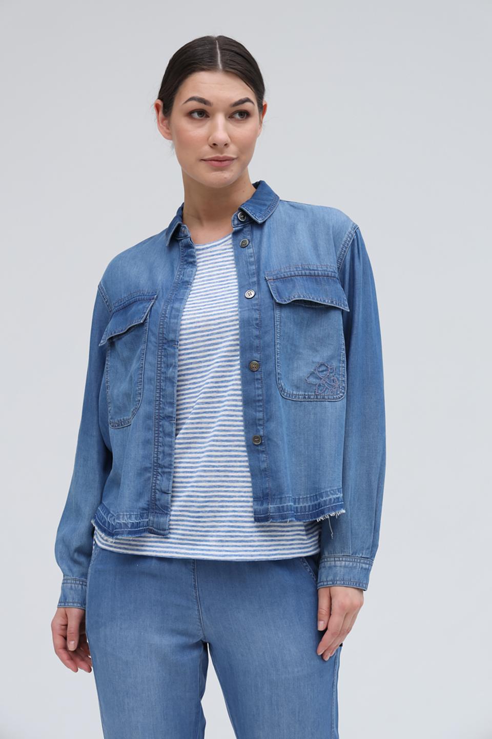 Рубашка Lecomte джинсовая голубая