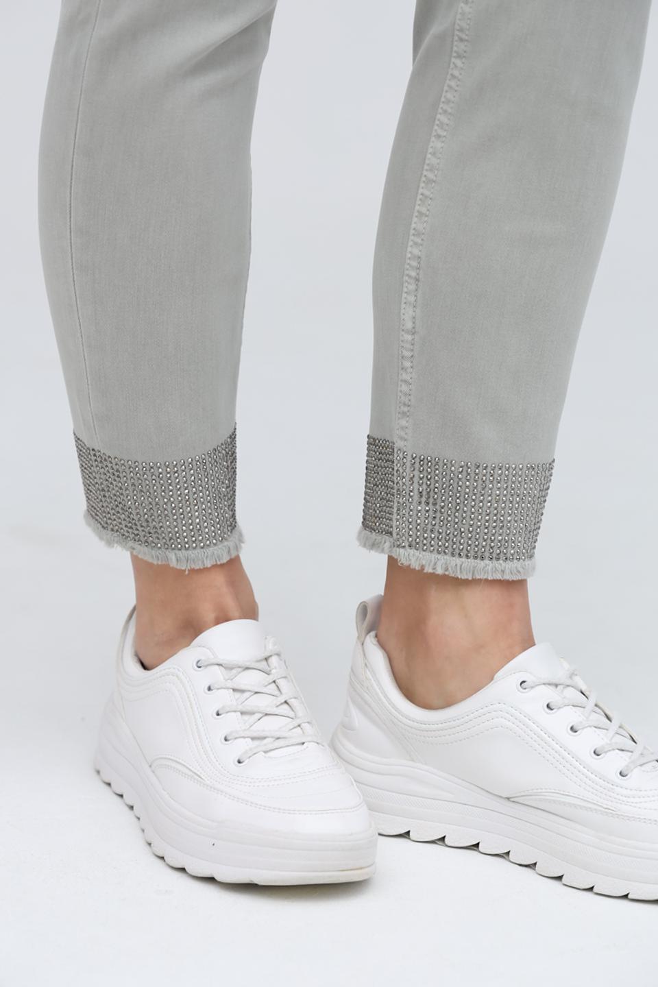 Джинсы Monari серые с потертостями