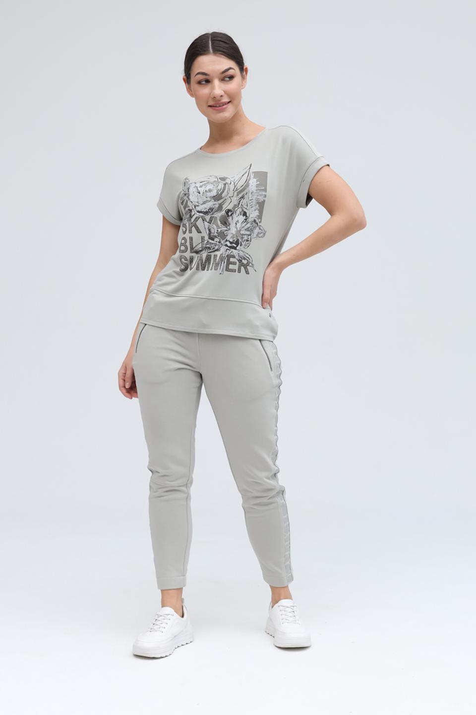 Футболка Monari с принтом серая