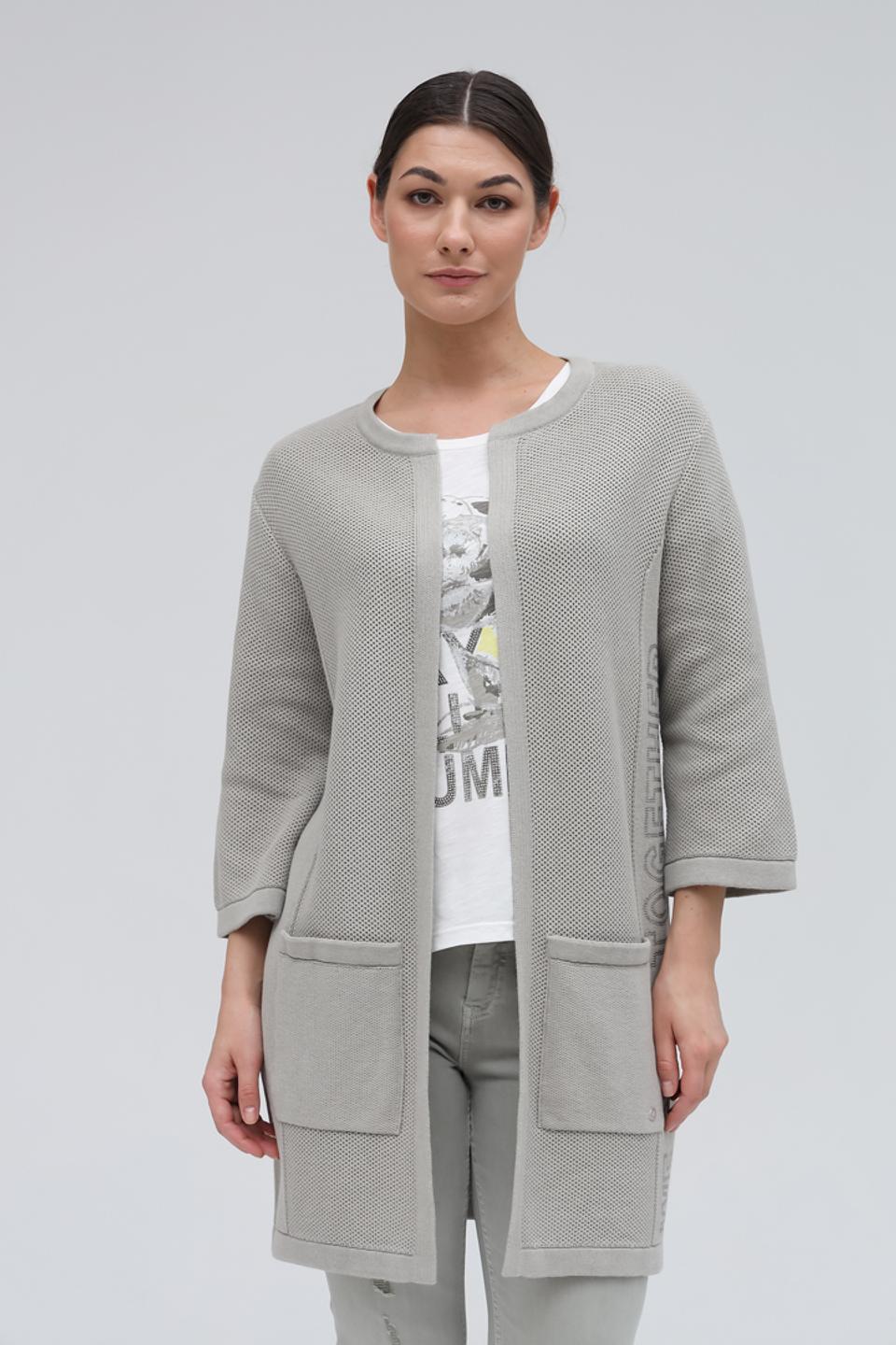 Жакет Monari серый ажурный