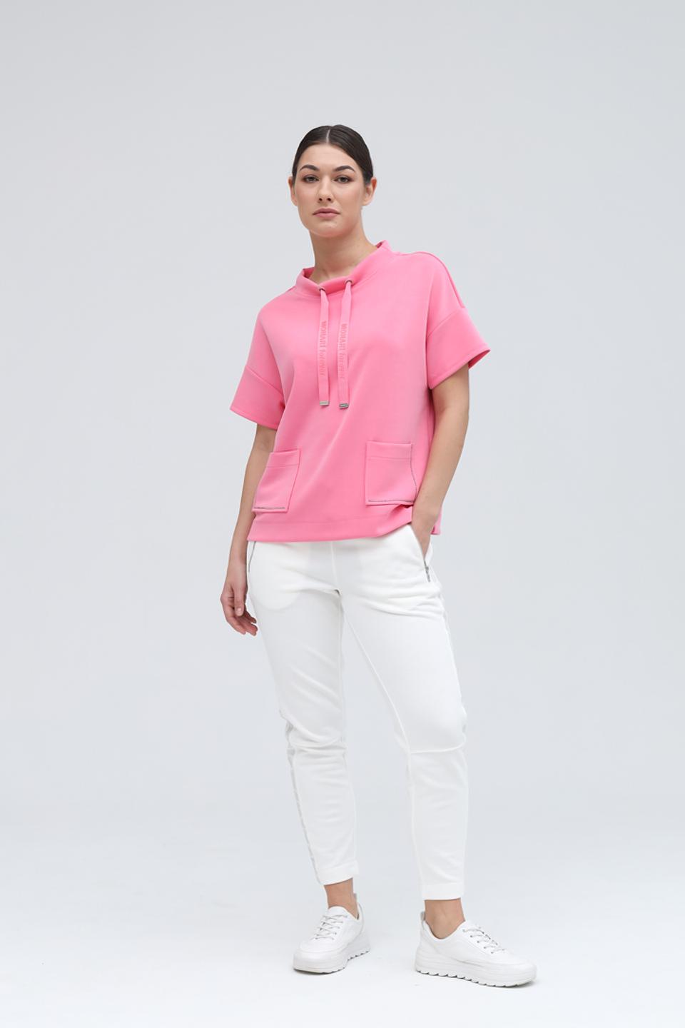 Джемпер Monari фуксия с капюшоном