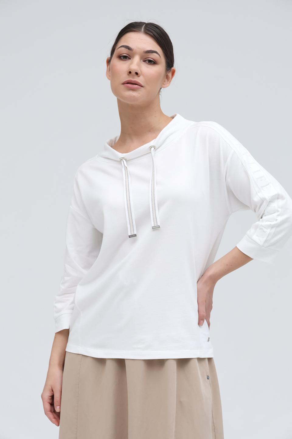 Джемпер Monari с капюшоном белый