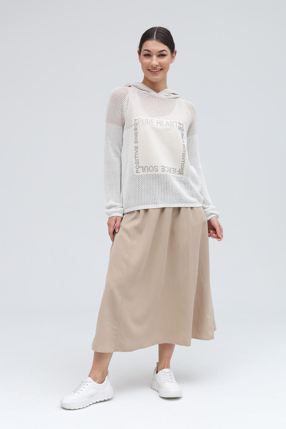 Пуловер Monari с капюшоном и принтом