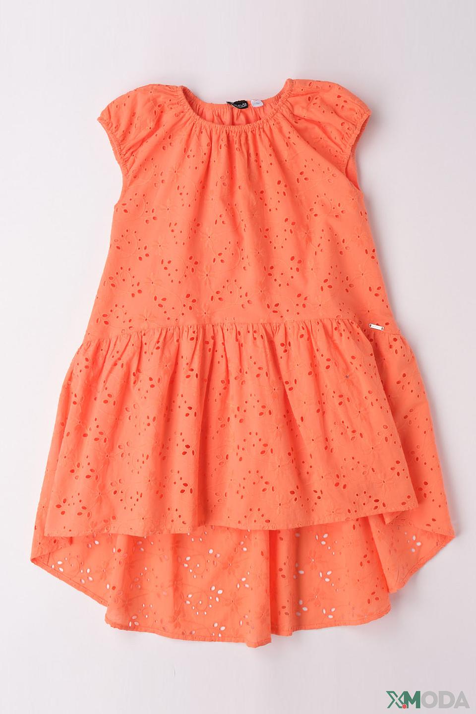 Платье Sarabanda дев. ажурное оранжевое