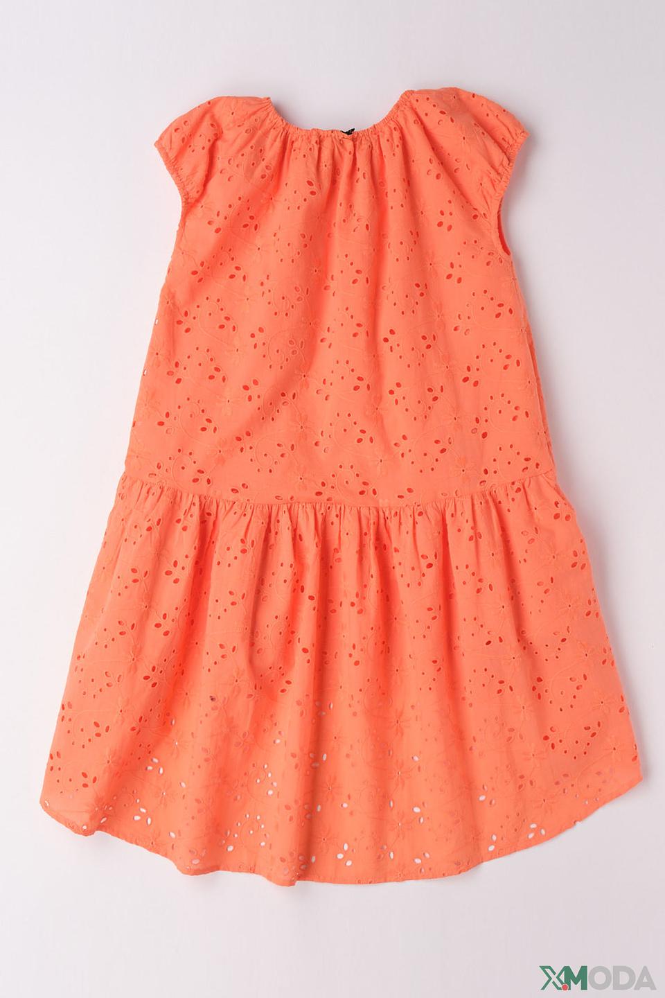 Платье Sarabanda дев. ажурное оранжевое