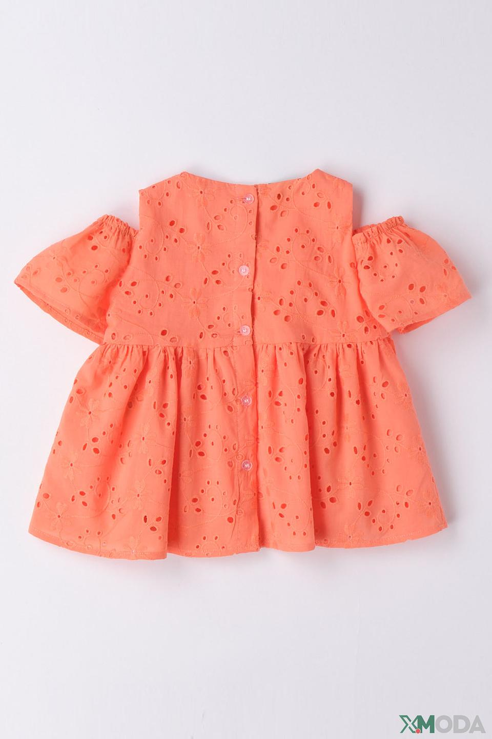 Блуза Sarabanda дев. с открытыми плечами персиковая