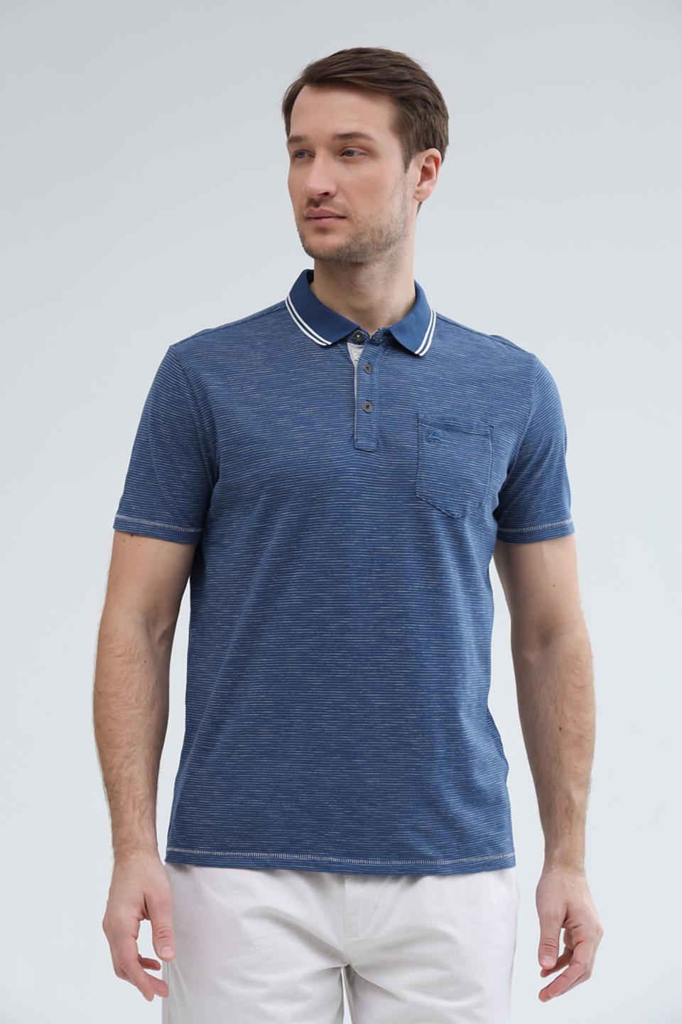 Поло Lerros в полоску синий