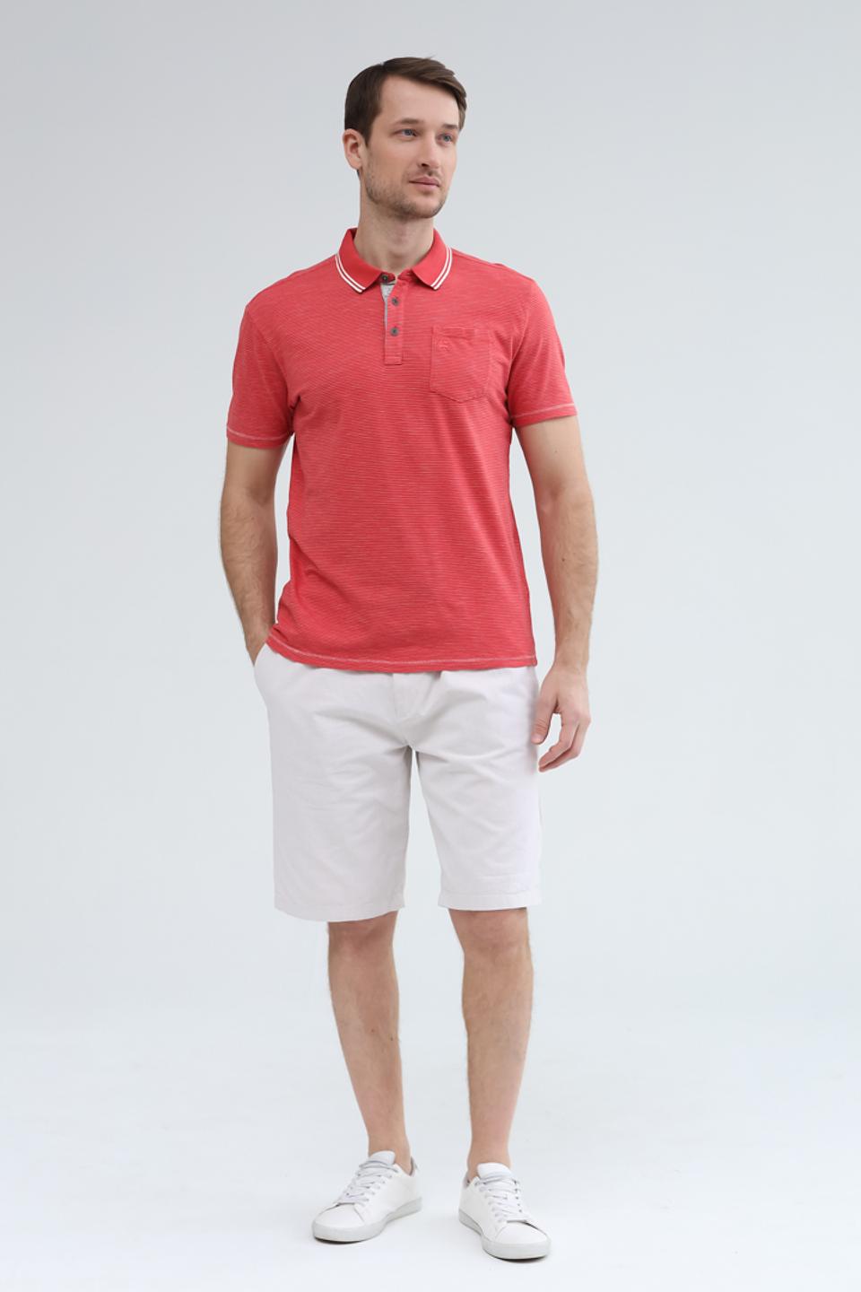 Поло Lerros в полоску красный