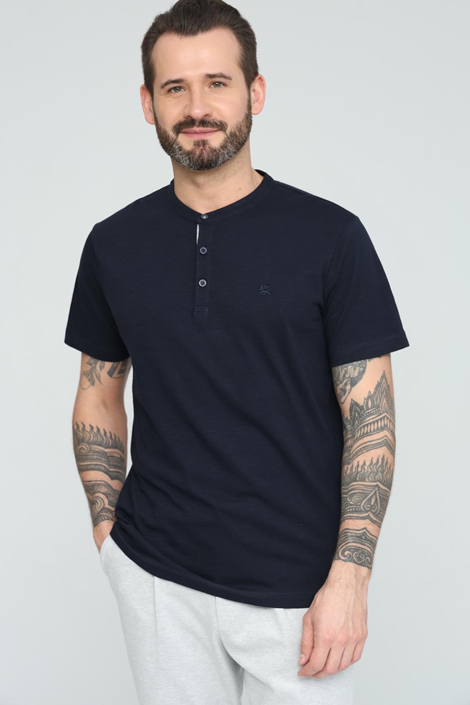 Поло Lerros мужское тёмно-синее