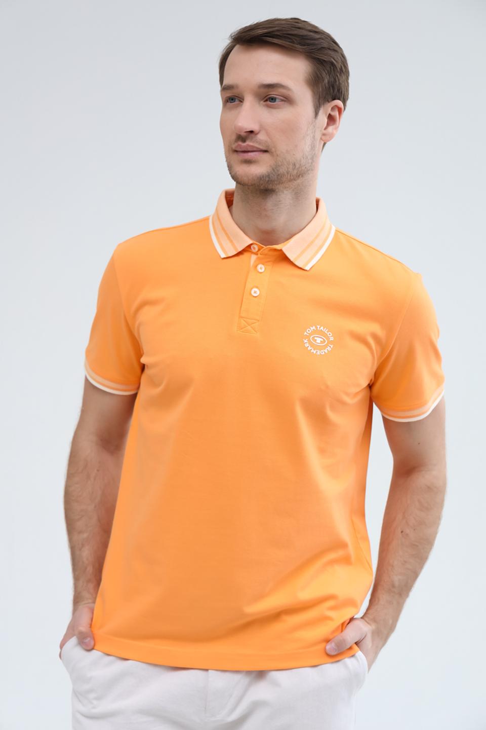 Поло Tom Tailor оранжевый