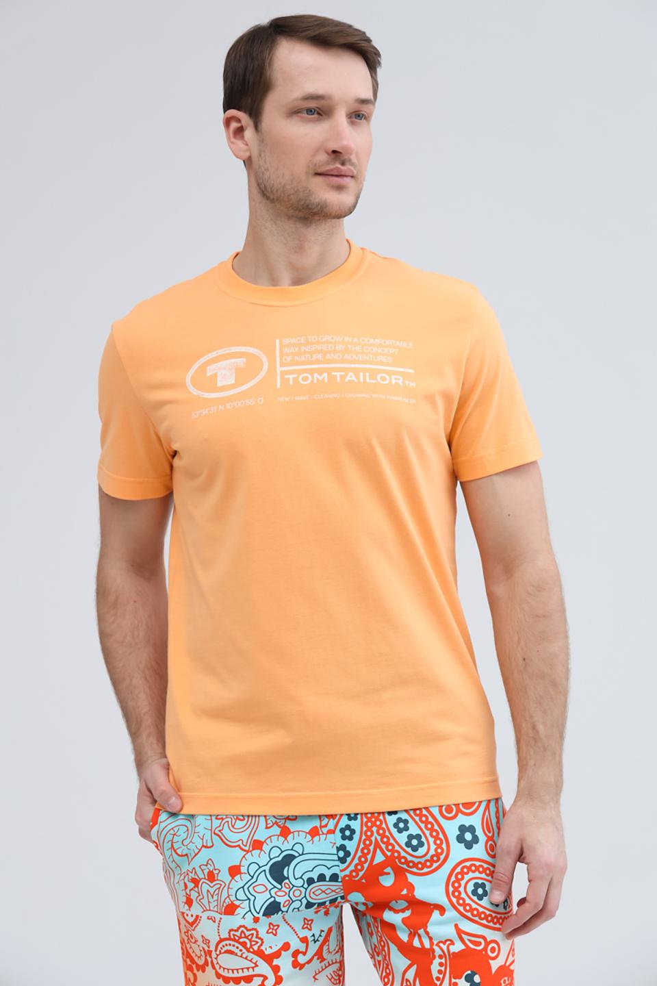 Футболка Tom Tailor персиковая