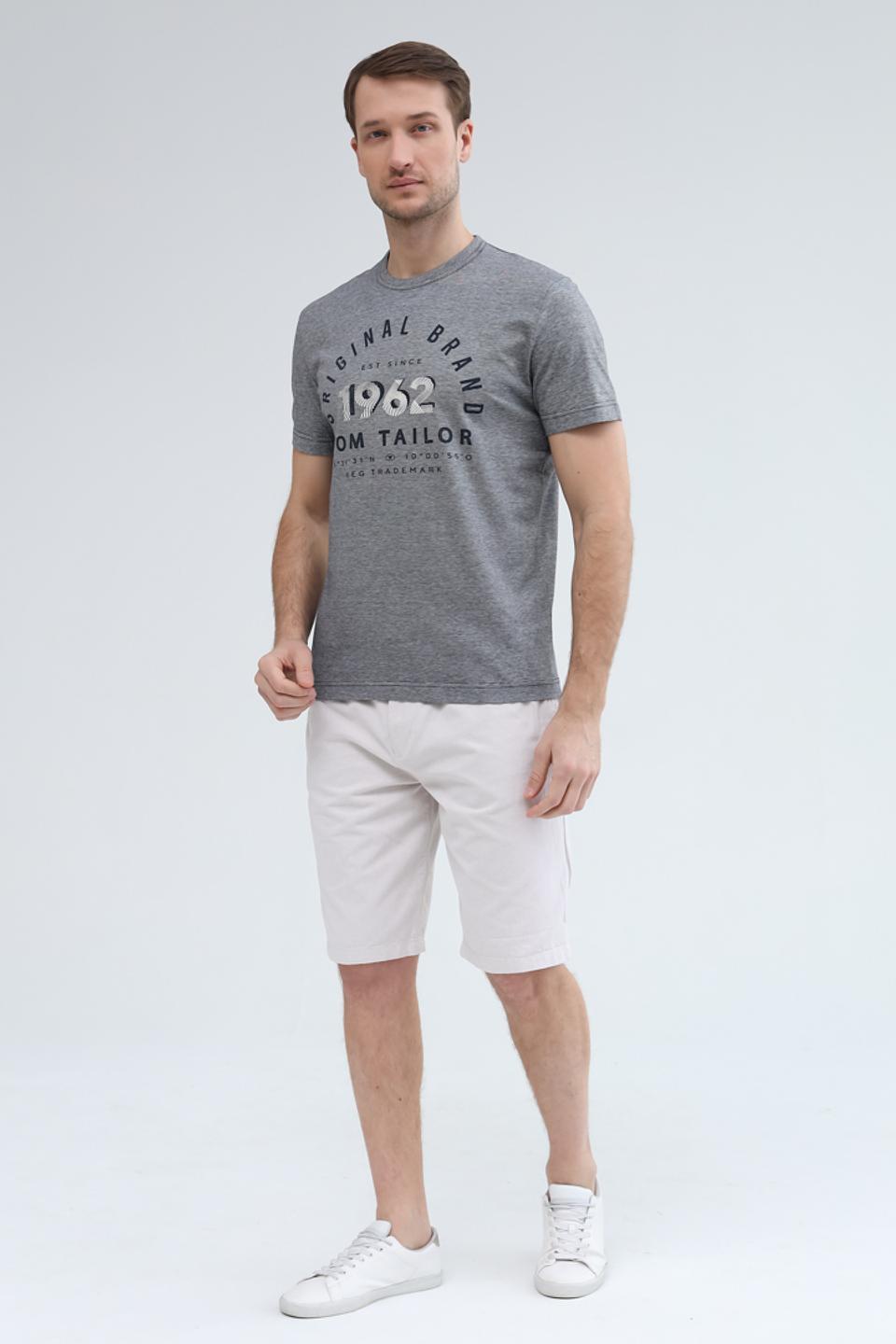 Футболка Tom Tailor серая с логотипом