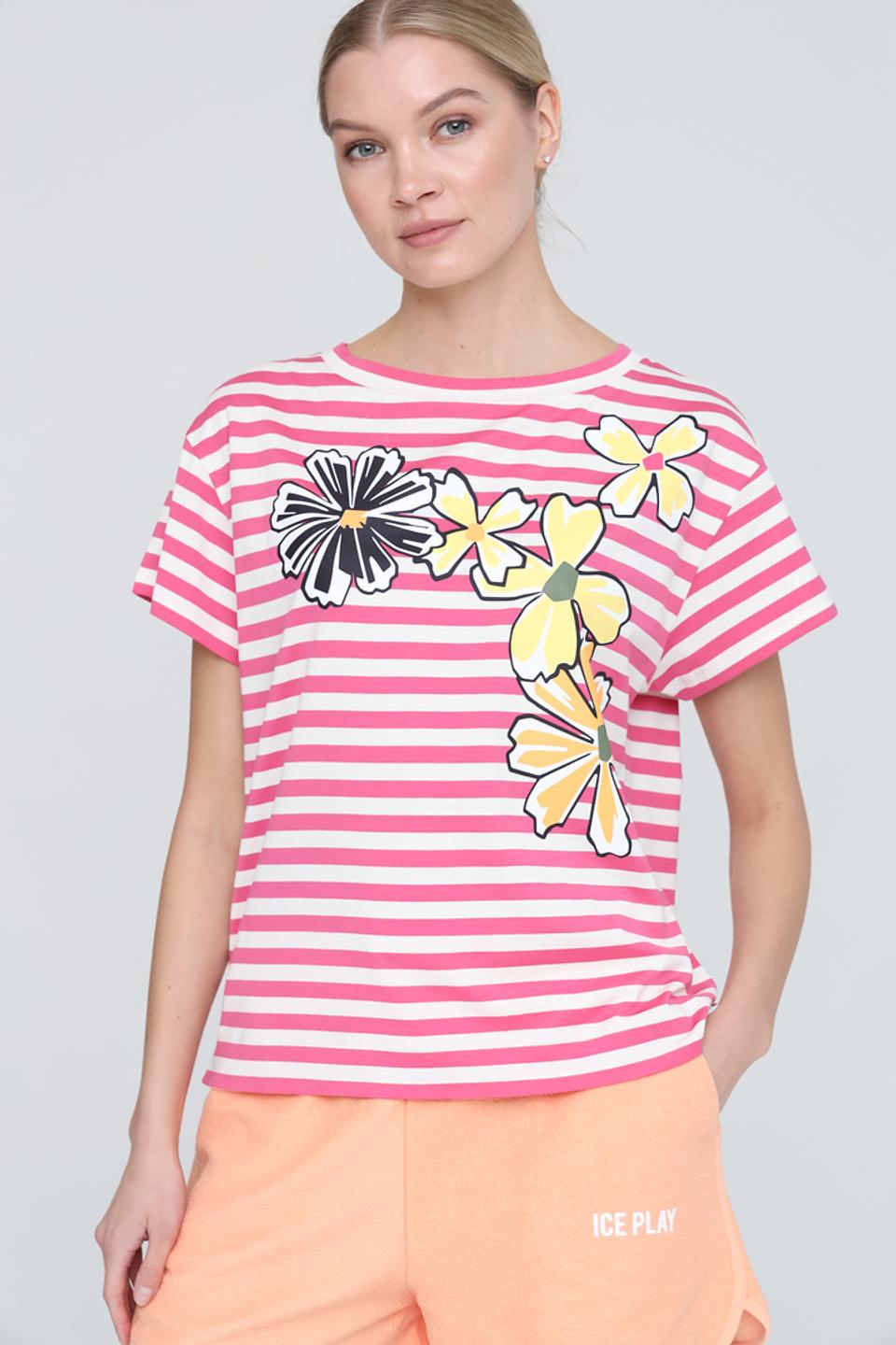 Футболка Penny Black в полоску с цветами