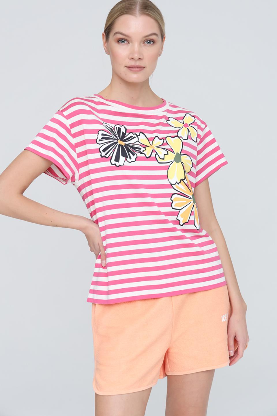 Футболка Penny Black в полоску с цветами