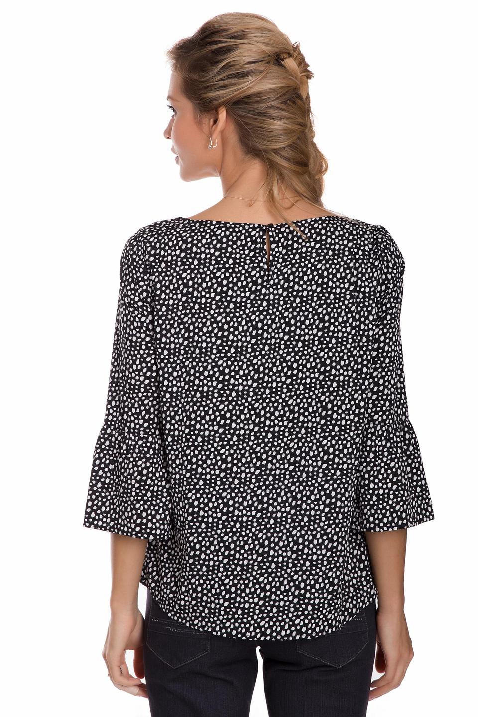 Блуза Tom Tailor в горошек чёрный