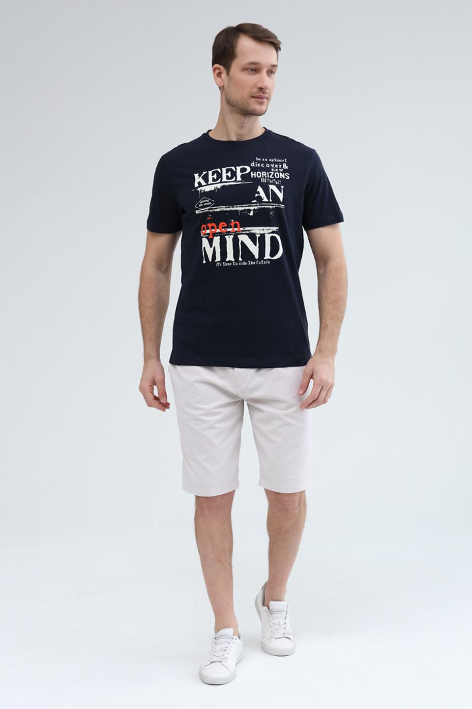 Футболка Lerros с принтом синяя