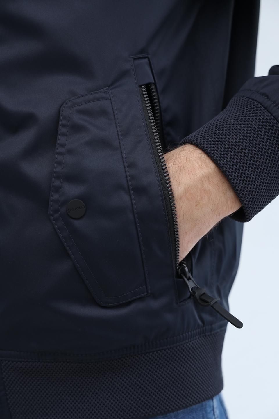 Ветровка Calamar синяя с капюшоном