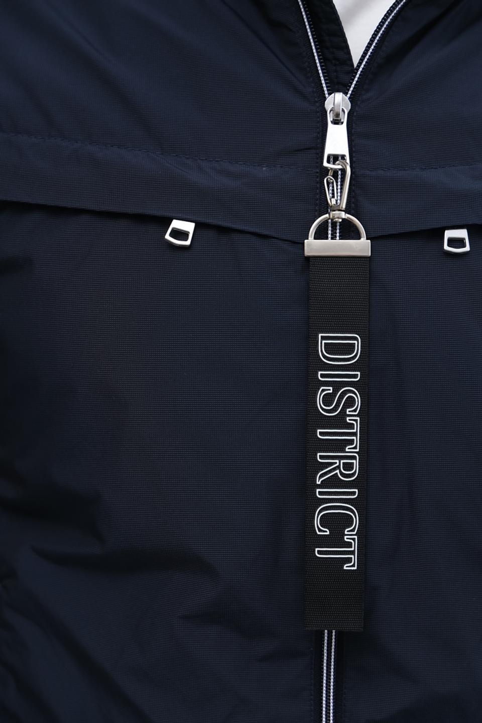 Ветровка District синяя с белым
