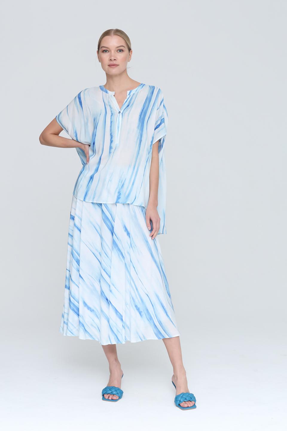 Блуза Tuzzi с принтом голубого мрамора