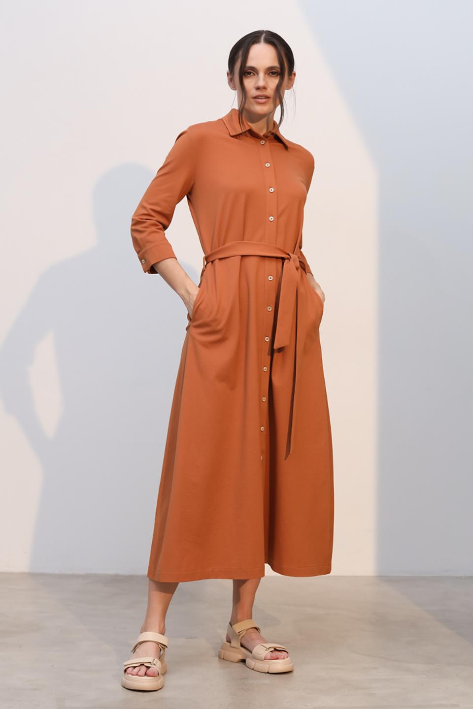 Платье Circolo 1901 приталенное терракотовое