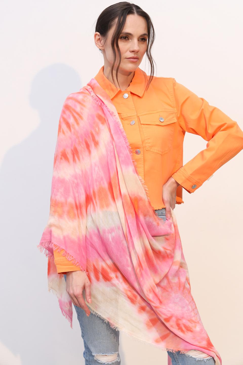 Шарф Monari tie-dye розовый