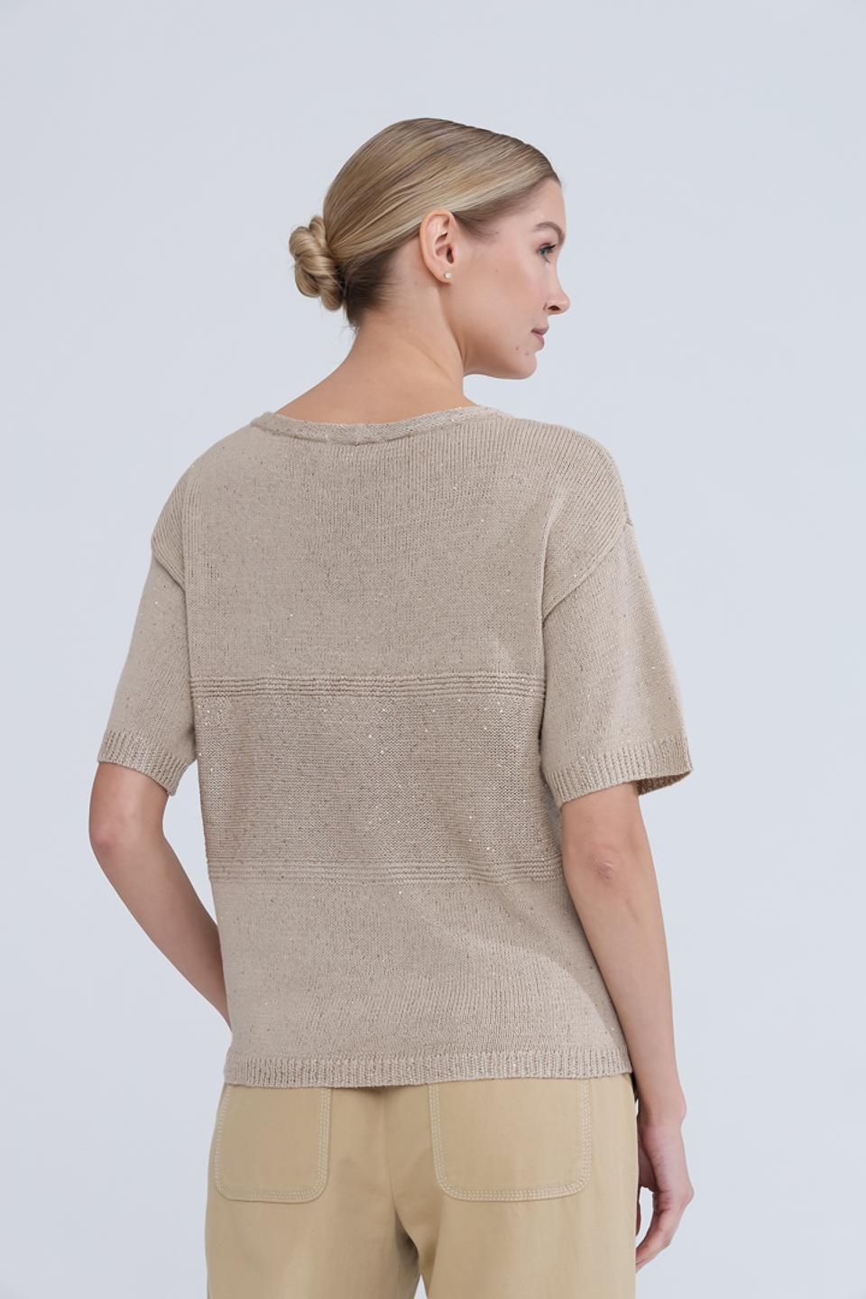 Джемпер Pezzo с люрексом бежевый